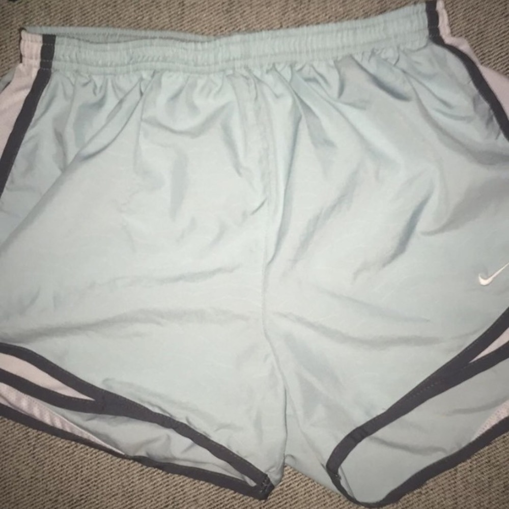 light blue & grey nike shorts
